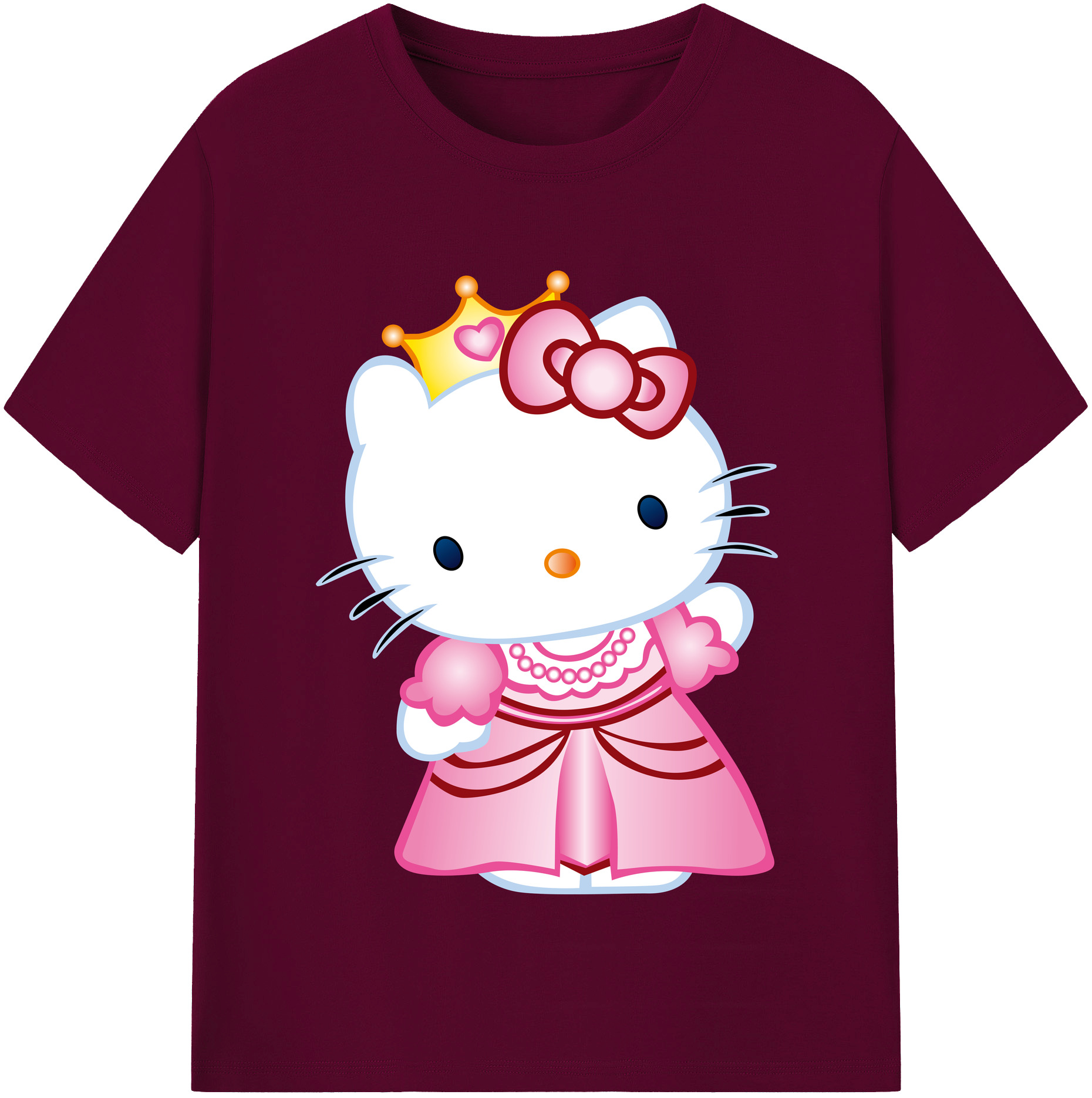 （画像用） Hello Kitty ハローキティ レディースカジュアルプリントTシャツ（綿100％）